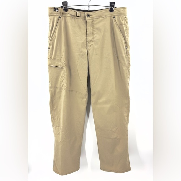 Prana Fleece Lined Pants Mens XL Hiking Outdoor Utility Cargo Warm Gorp Rugged - Picture 10 of 10